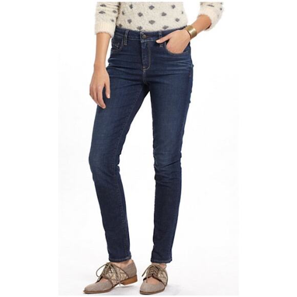 Kut from the Kloth Mid Rise Straight Slim Leg Classic Blue Rinse Jeans sz 4 x 30 - Picture 1 of 11